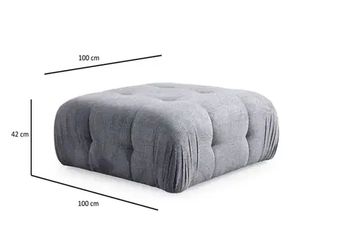 Taburetka Amaris Pouffe - Grey