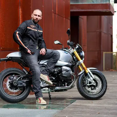 W-TEC 2Stripe čierno-béžovo-oranžová II - S