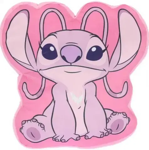 3D mikroplyšový detský vankúšik Lilo and Stitch ružový Setino Tiahome