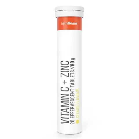 GymBeam Vitamin C + Zinok šumivý 20 tab. citrusové ovocie