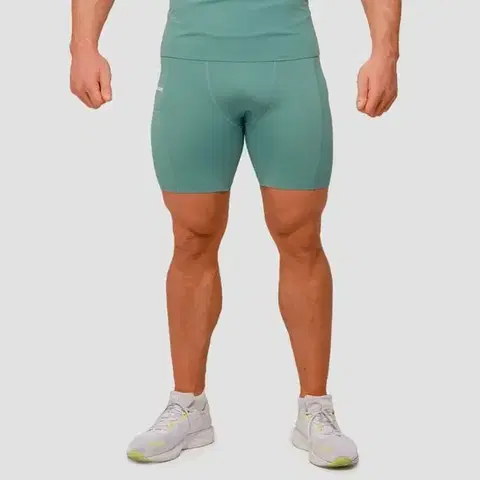GymBeam Kompresné šortky Mid Blue  L