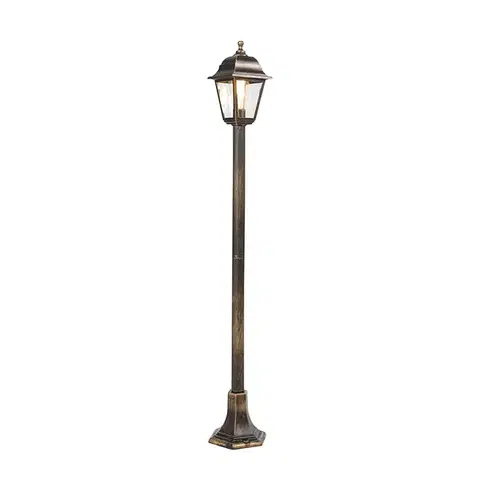 Klasická lampa s lampášom starožitné zlato 122 cm IP44 - Capital