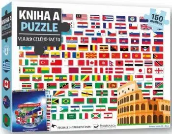 Kniha a puzzle: Vlajky celého sveta