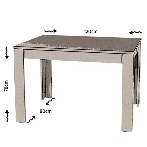 Jedálenský stôl Single 120 cm orech