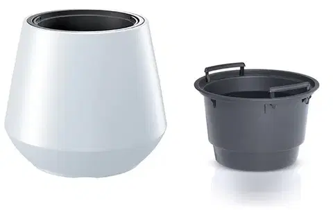 Kvetináč s vložkou HERO biely 39,5cm