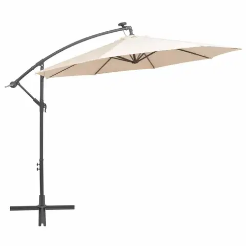Konzolový slnečník s LED svetlami Ø 300 cm