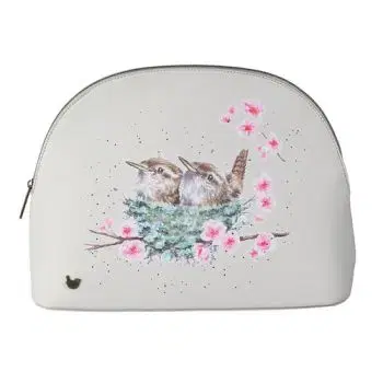 Veľká kozmetická taška Wrendale Designs "Home Tweet Home" – vtáčiky