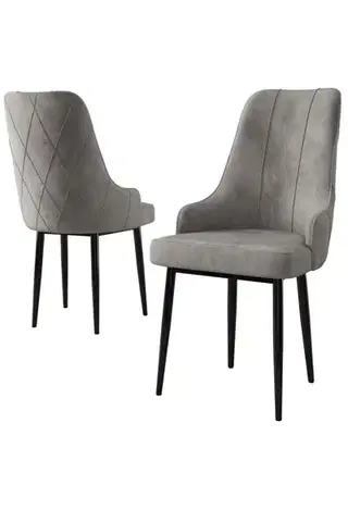 Súprava stoličiek (2 kusy) Trex - Grey, Black