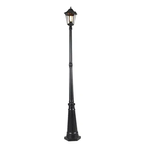 Klasická vonkajšia lampa čierna 200 cm IP44 - Havana