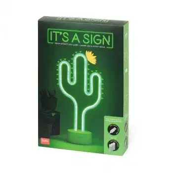 Legami Led lampa s neónovým efektom It´s Sign Cactus HOME SWEET HOME - Legami