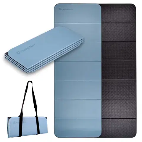 Skladacia podložka na cvičenie inSPORTline Misette 180x61x0,8 cm Farba modro-čierna