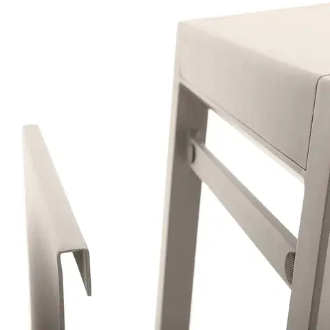 DEOKORK Kovový odkladací stolík LISABON (ivory)