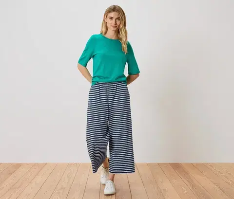 Štruktúrované nohavice culotte