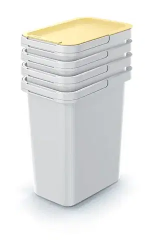 Set odpadkových košov SYSTEM 4x12 l popolavo šedý