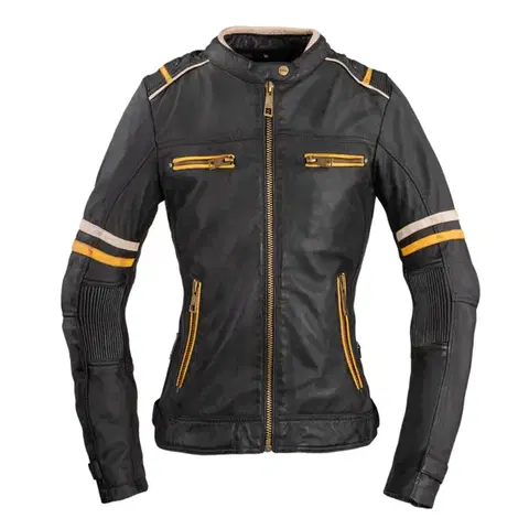 Dámska kožená moto bunda W-TEC Traction Lady Farba čierna, Veľkosť M