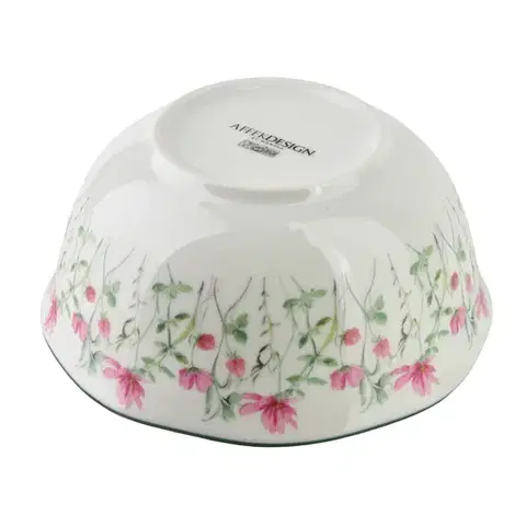 Porcelánová miska MOLLIE 400 ml biela/zelená