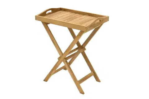 DEOKORK Záhradný odkládací stolík GAUDI (teak)