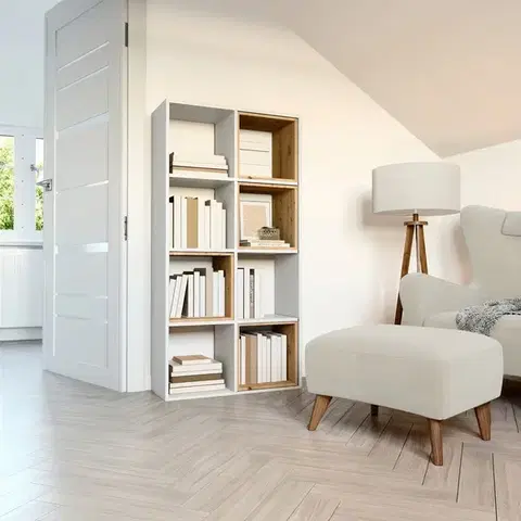 Regál MALAX 147 cm biely