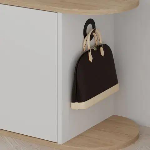 Skrinka na topánky / Botník Nova Shoe Bench - Oak, White