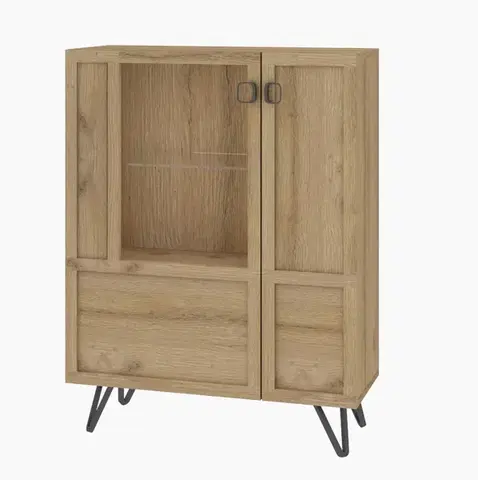 Komoda z masívu BIMBO 15 s LED, dub divoký / artisan olej