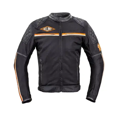 W-TEC 2Stripe čierno-béžovo-oranžová II - XL