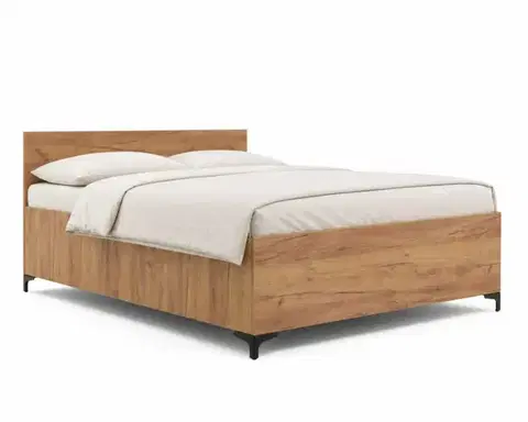 Posteľ Ribeiro so zdvíhacím roštom dub craft