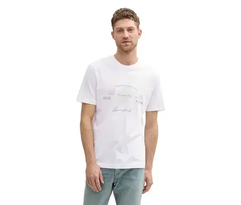 Tričko Tom Tailor s logom, biele