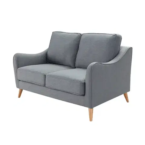 Dekoria Pohovka Venuste denim blue/brown pre 2 osoby, 140 x 90 x 90 cm