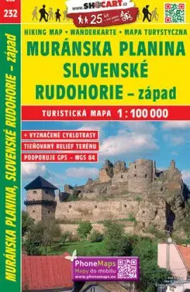 Muránska planina, Slovenské rudohorie - západ 1:100 000 TM 232