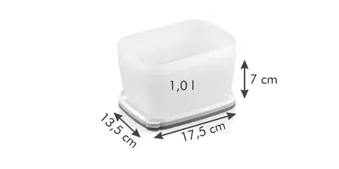 Tescoma zdravé dózy do mrazničky PURITY 1.0 l, 3 ks