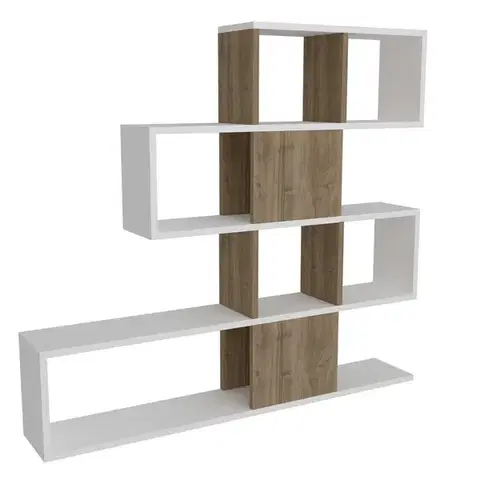 Knižnica Karlin - White, Walnut