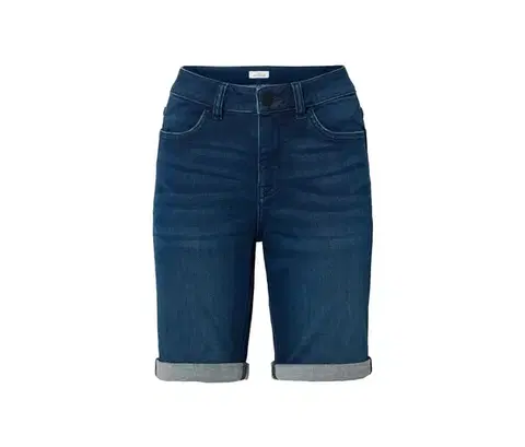 Džínsové bermudy – strih »Lea«, tmavomodrý denim