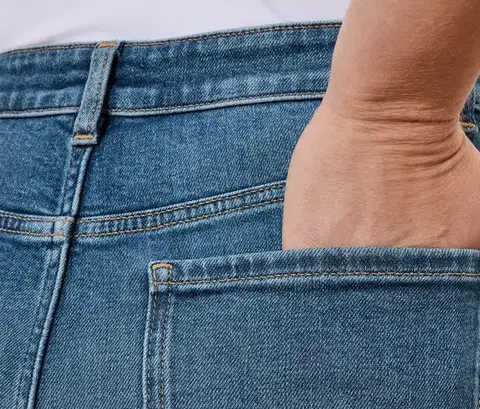 Bootcut džínsy – strih »Lou«, modré