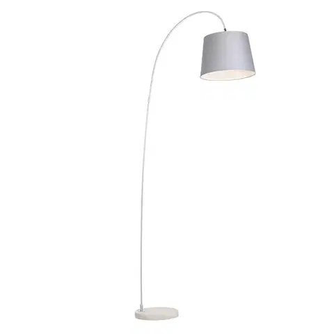 Inteligentná oblúková lampa oceľová so sivou vrátane wifi A60 - Bend