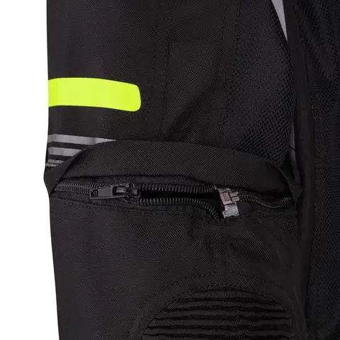 Detská rastúca letné moto bunda W-TEC Pinapoco Farba čierna-fluo, Veľkosť S/M