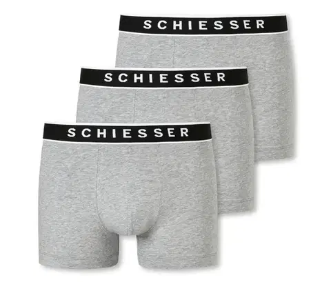 Boxerky SCHIESSER, 3 ks, sivé s melírom