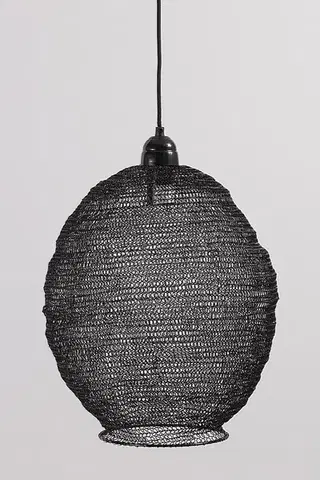 Dekoria Závesná lampa Nina Black 48 cm, 48 cm 