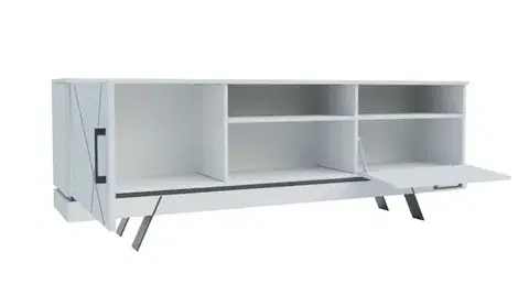 GEOM televízny stolík, biely