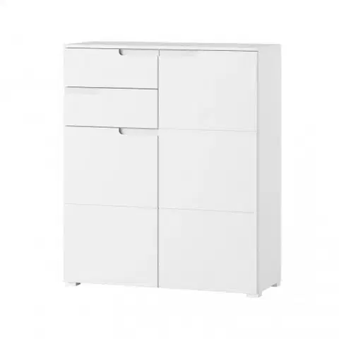 CELENE komoda 7 biela/biely lesk