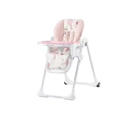 KINDERKRAFT - Detská jedálenská stolička YUMMY ružová/biela KKKYUMMPNK0000