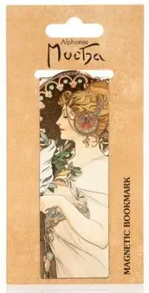 Magnetická záložka Alfons Mucha – Feather - Alfons Mucha