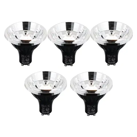 Sada 5 ks Inteligentná stmievateľná LED žiarovka GU10 AR70 6W 500lm 2200-6500K