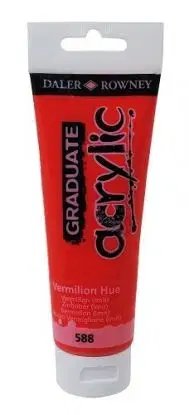 D&R Graduate akrylová farba Vermilion Hue 120 ml