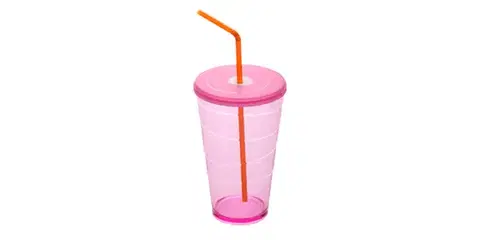 Tescoma pohár s viečkom myDRINK 600 ml oranžová