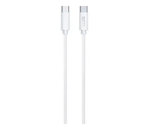 Winner Group - USB kábel USB-C / USB-C 60W 3m biela WINKABCC3M60W