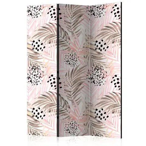 Paraván Pink Palm Leaves Dekorhome
