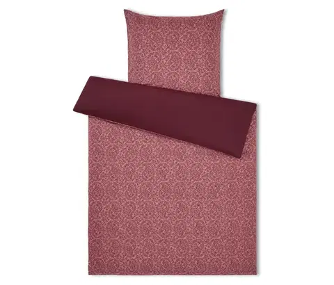 Posteľná bielizeň z materiálu polycotton, bordovočervená, štandardná veľkosť