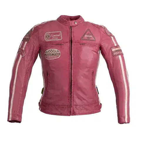 Dámska kožená moto bunda W-TEC Sheawen Lady Pink Farba ružová, Veľkosť M