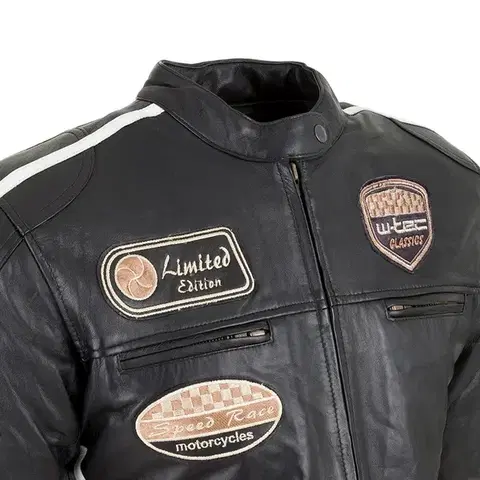 Dámska kožená moto bunda W-TEC Sheawen Lady Black Farba čierna, Veľkosť 3XL