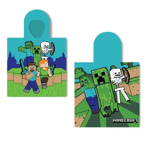 Detské bavlnené pončo Minecraft 55x110cm Faro Tiahome